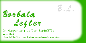 borbala lefler business card